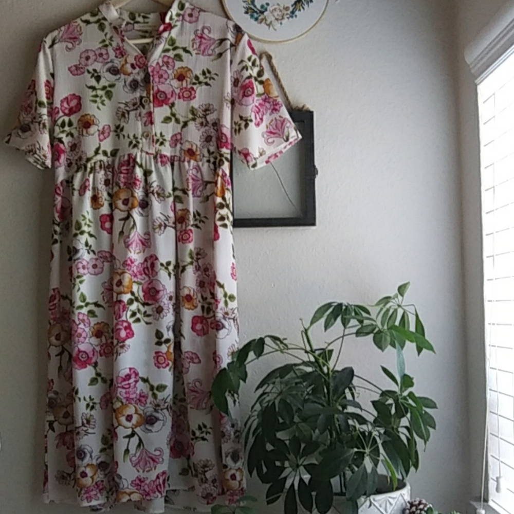 Floral  Empire Waist Maternity Dress